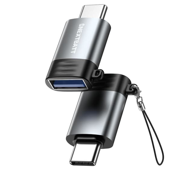 NEXTBATT USB-A hunn til USB-C-adapter - svart/grå