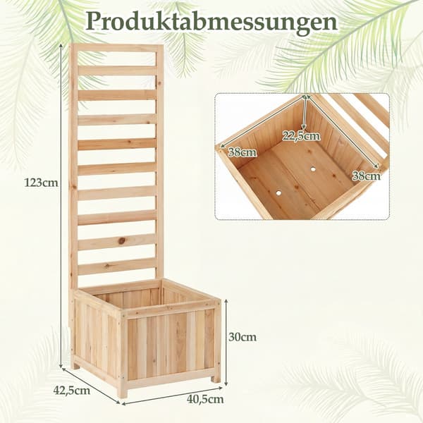 Trækrukke med espalier og drænhuller