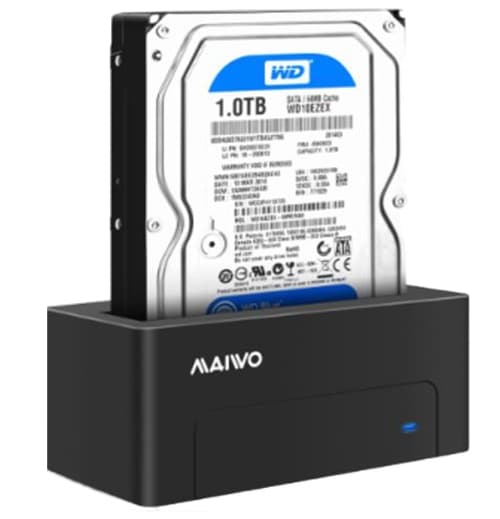HDD/SSD-dokkingstasjon, USB 3.1 Gen 2, USB-C, 10 Gbps - Svart