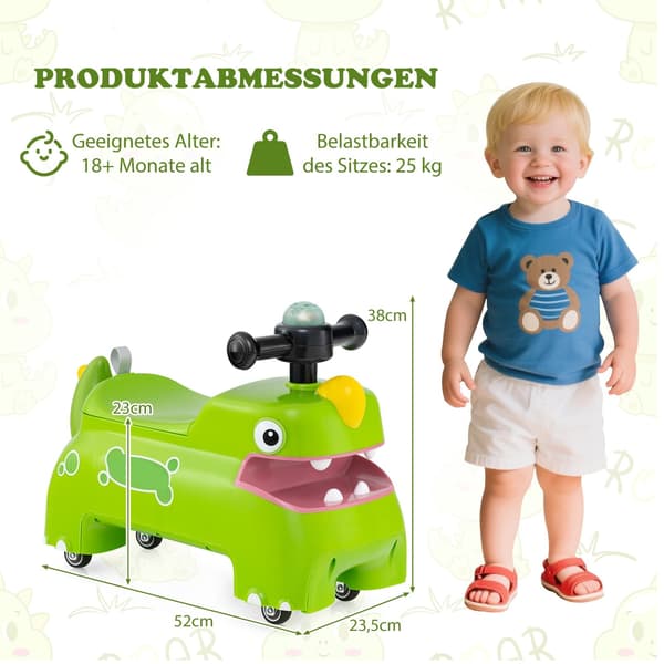 Småbarnsbil med oppbevaring, lys og lyder