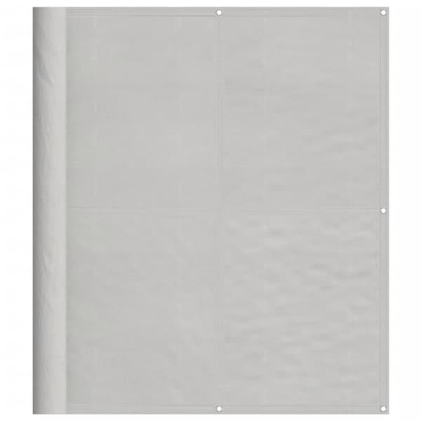 vidaXL Balkongskärm ljusgrå 120x800 cm 100% polyester oxford