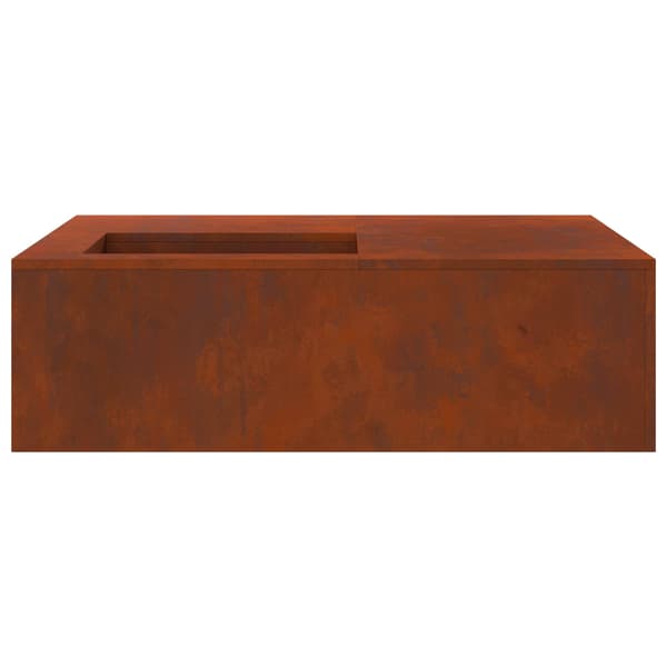vidaXL Eldstad Brun 100 x 100 x 30 cm Väderbeständig stål