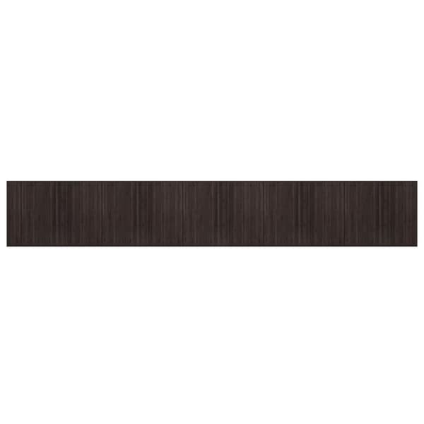 vidaXL Matta rektangulär mörkbrun 80x1000 cm bambu