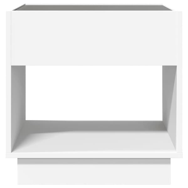 vidaXL Soffbord med Infinity LEDs vit 50x50x50 cm