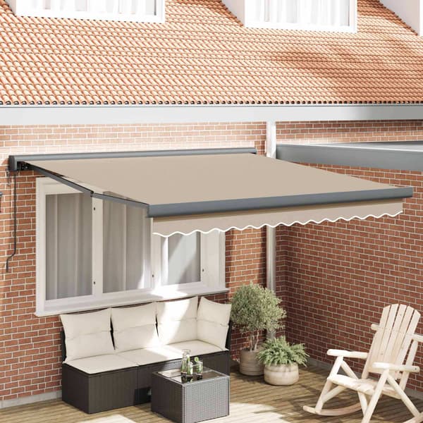 vidaXL Markis Beige 300 x 250 cm Polyester och aluminium