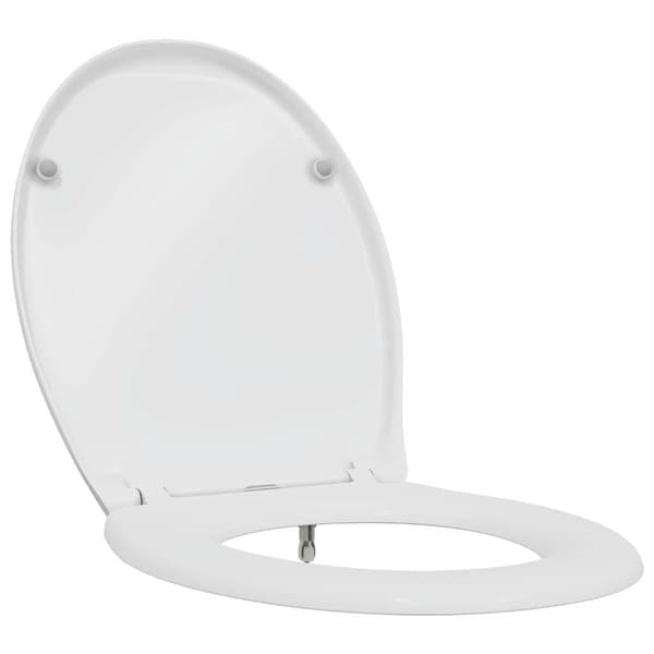 vidaXL Vit Plast Standard Stabil Standard toalettlock Oval
