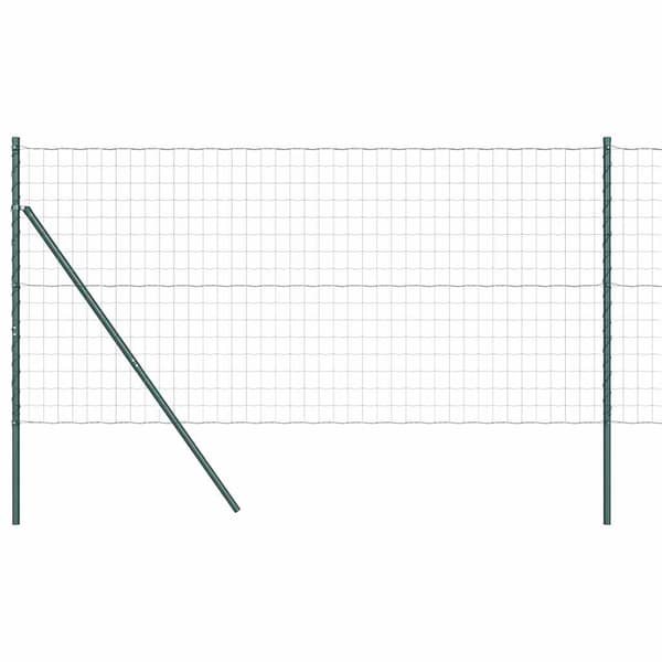 vidaXL Gjerde med stolpe Grå 1 x 25 m Stål