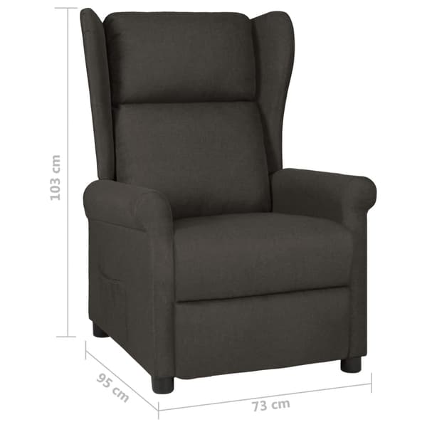 vidaXL Reclinerfåtölj taupe tyg