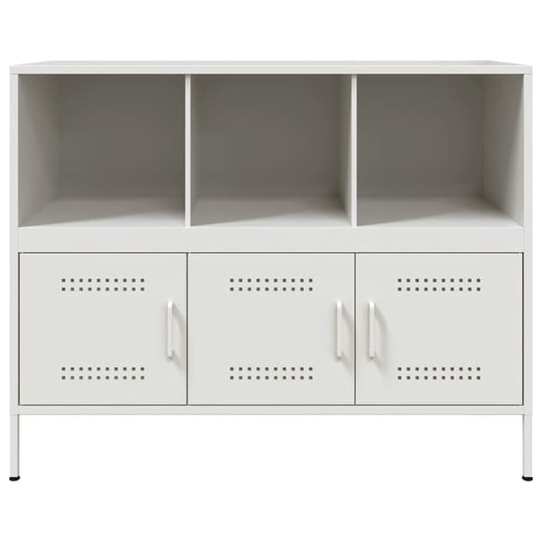 vidaXL Skåp vit 100,5x39x79 cm stål