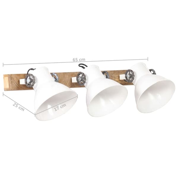 vidaXL Industriell vegglampe hvit 65x25 cm E27