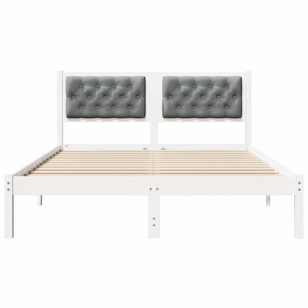 vidaXL Sängram med sänggavel Ljusgrå 150 x 200 cm tyg