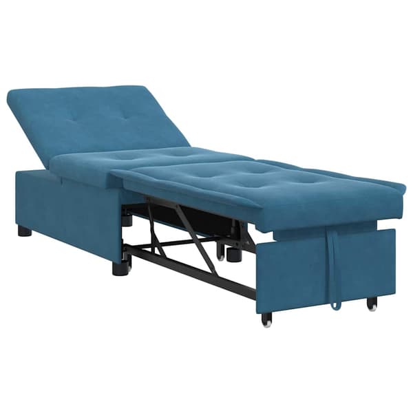 vidaXL Soffsäng Blå 194 x 67 x 82 cm Sammet