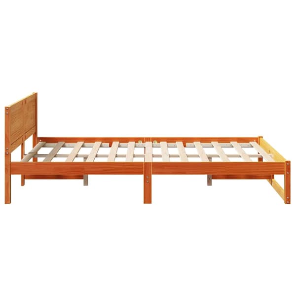 vidaXL Sängram Vit Massivt tallträ 75 x 190 cm Hållbar Rektangulär
