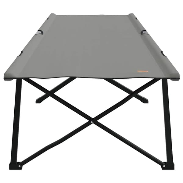 vidaXL Sammenleggbar camping seng 2 pcs Grå 206 x 76 x 74 cm