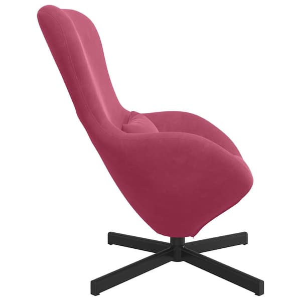 vidaXL Äggfåtölj Vinröd 63 x 73 x 90 cm Sammet