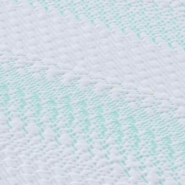 vidaXL Madrasskydd Vit och grön 90 x 200 cm Jacquard tyg