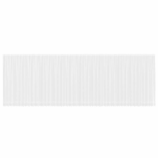 vidaXL Spetsgardin med gardiner Blommor Vit 245 x 1200 cm Polyester