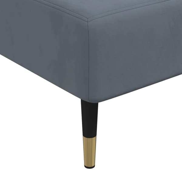 vidaXL L-formad bäddsoffa mörkgrå 279x140x70 cm sammet
