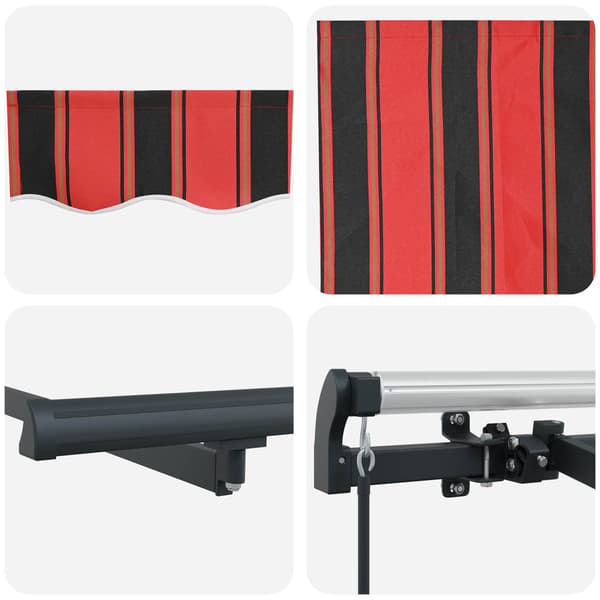 vidaXL Utfällbar markis Orange 250 x 200 cm tyg