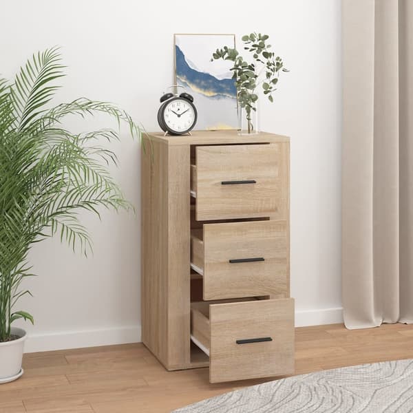 vidaXL Skjenk sonoma eik 40x33x70 cm konstruert tre