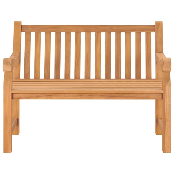 vidaXL Hagebenk 114 cm heltre teak