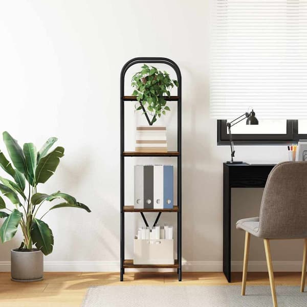 vidaXL Bokhylle Røkt eik 40 x 30 x 146 cm Konstruert tre