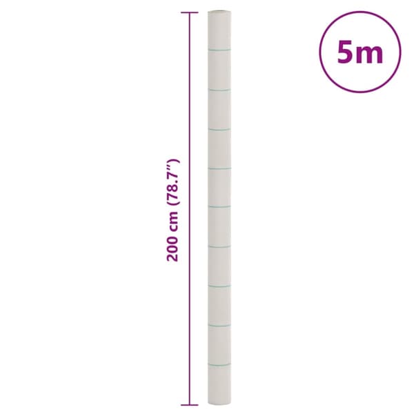 vidaXL Kontrollmatte for ugress hvit 2x5 m PP