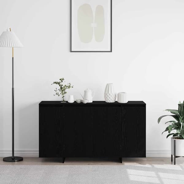 vidaXL Serviesskap Svart Eik 135 x 41 x 75 cm Konstruert tre