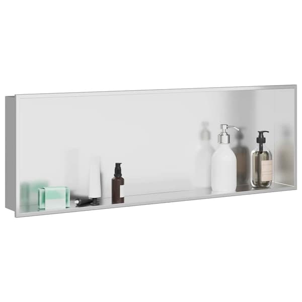 vidaXL Dusjniche sølv 90 x 30 x 9,5 cm Rustfritt Stål