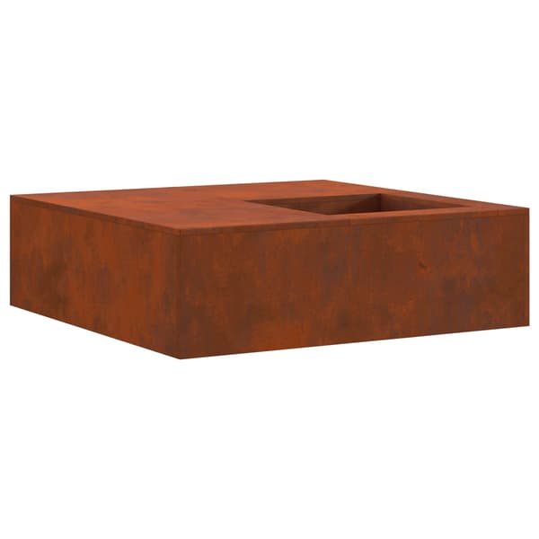 vidaXL Eldstad Brun 100 x 100 x 30 cm Väderbeständig stål
