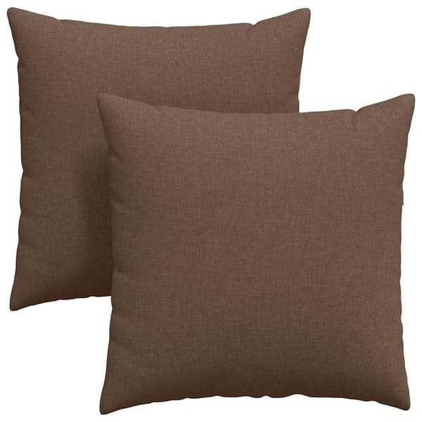 vidaXL Soffkuddar 2 st Brun 60 x 60 cm tyg