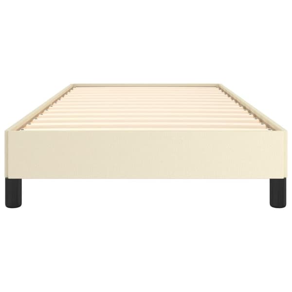 vidaXL Sängram gräddvit 100x200 cm konstläder