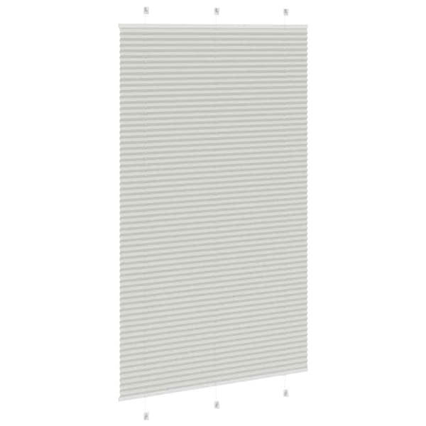 vidaXL Plisségardin lys grå 115x200 cm Stoffbredde 114,4 cm Polyester