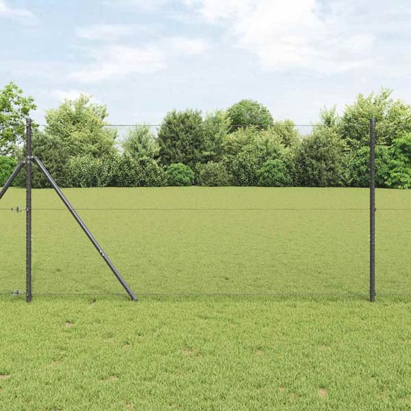 vidaXL Gjerdepåle Grå 25 x 1,2 m (13 mm mesh) Stål