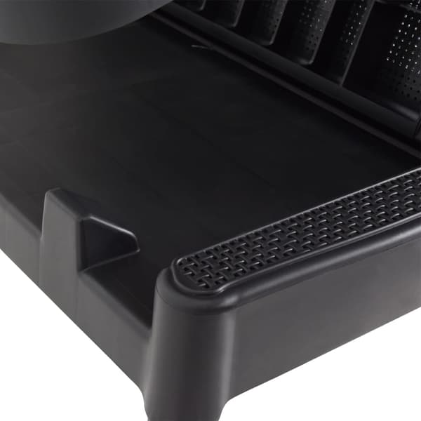 vidaXL Solseng antrasitt 186x60x29 cm PP