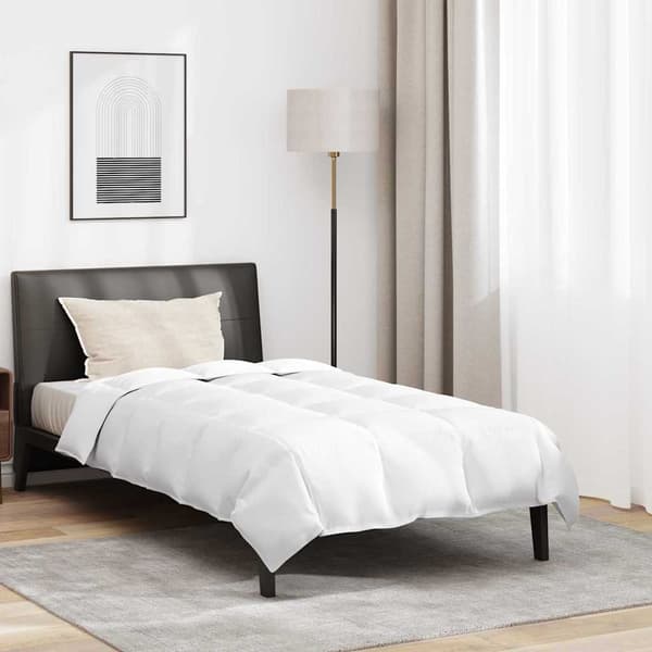 vidaXL Täcksats med kudde 2 pcs Vit 135 x 200 cm Dun