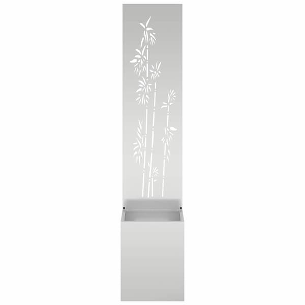 vidaXL Trädgårds integritetsskärm Silver 32 x 140 cm Galvaniserat stål