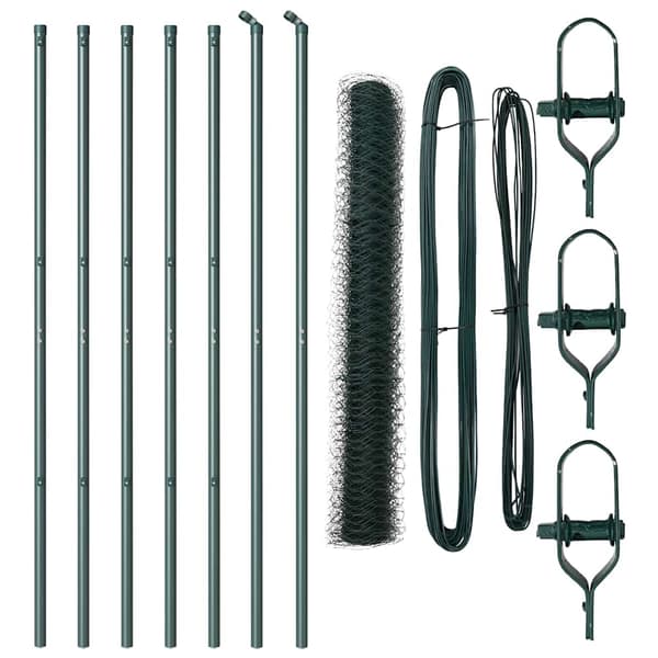 vidaXL Stängselstolpe Grön