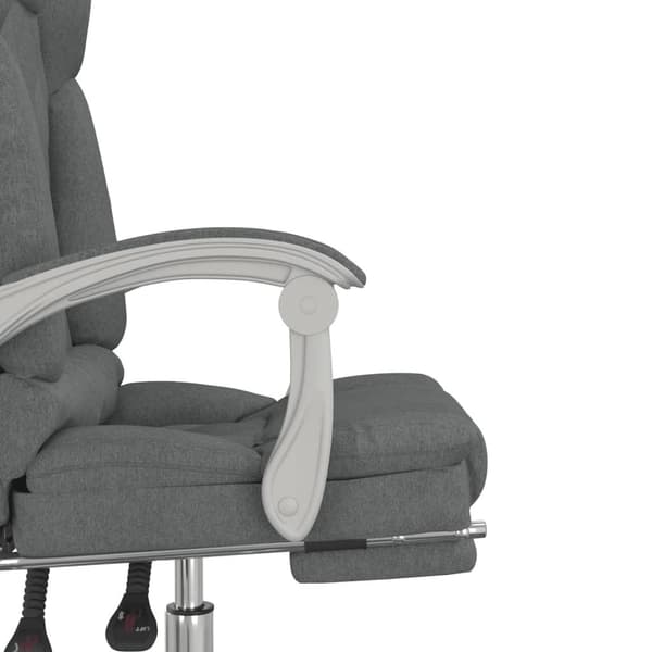 vidaXL Kontorsstol med massage mörkgrå tyg