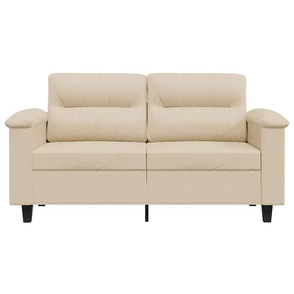 vidaXL 2-sitssoffa gräddvit 120 cm mikrofibertyg