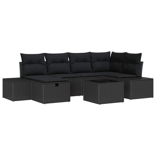 vidaXL Soffset med kudde 6 pcs konstrotting