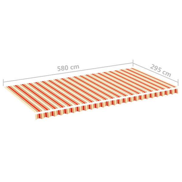 vidaXL Markisväv gul och orange 6x3 m