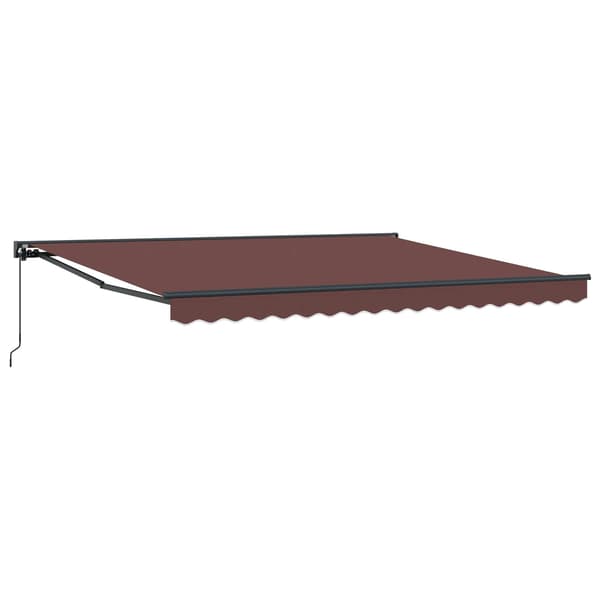 vidaXL Markisram Brun 400 × 300 cm Polyester med PU-beläggning