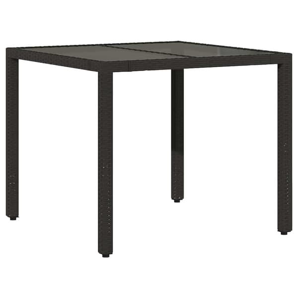 vidaXL Hage Spisegruppe 3 pcs Svart polyrotting