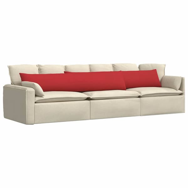 vidaXL Soffkuddar 2 st Röd 200 x 40 cm tyg