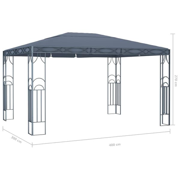 vidaXL Markis Vit 3 x 2,5 m Metall