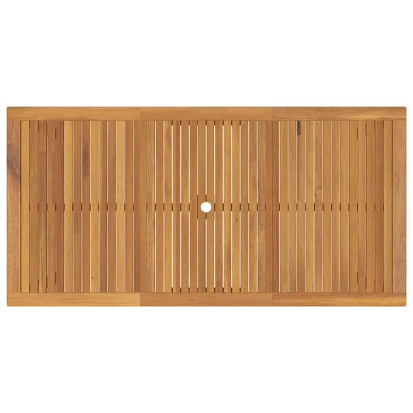 vidaXL Hage Spisegruppe 9 pcs Svart Solid akasietre