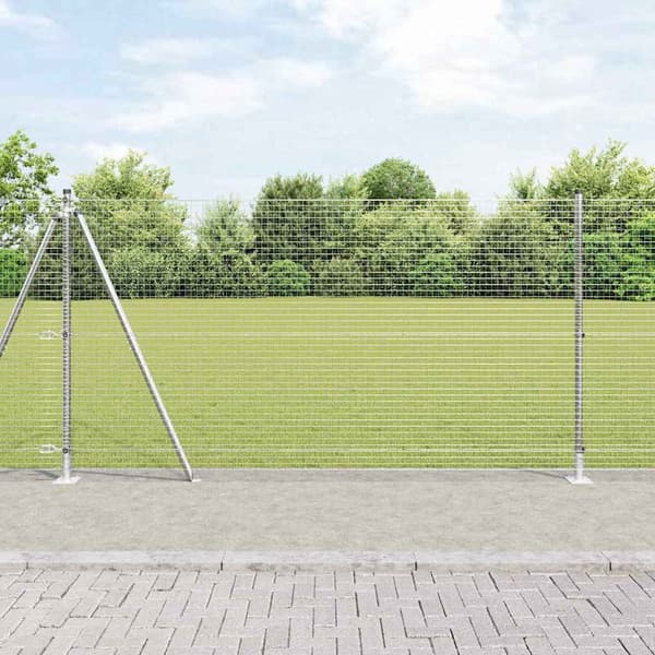 vidaXL Gjerde med innlegg. sølv 1.2 x 50 m Stål