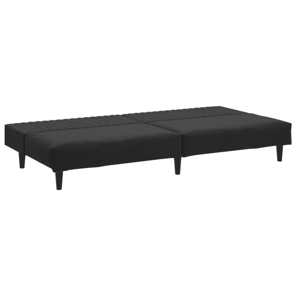 vidaXL Bäddsoffa 2-sits svart sammet