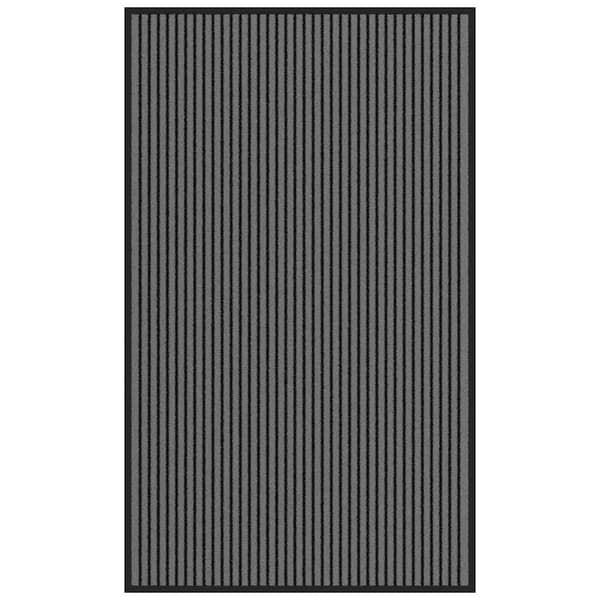 vidaXL Dørmatte Stripe Svart og Grå 90x150 cm